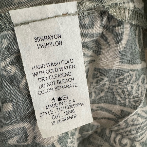 Ces Femme Olive Patterned Blouse - Picture 3 of 5